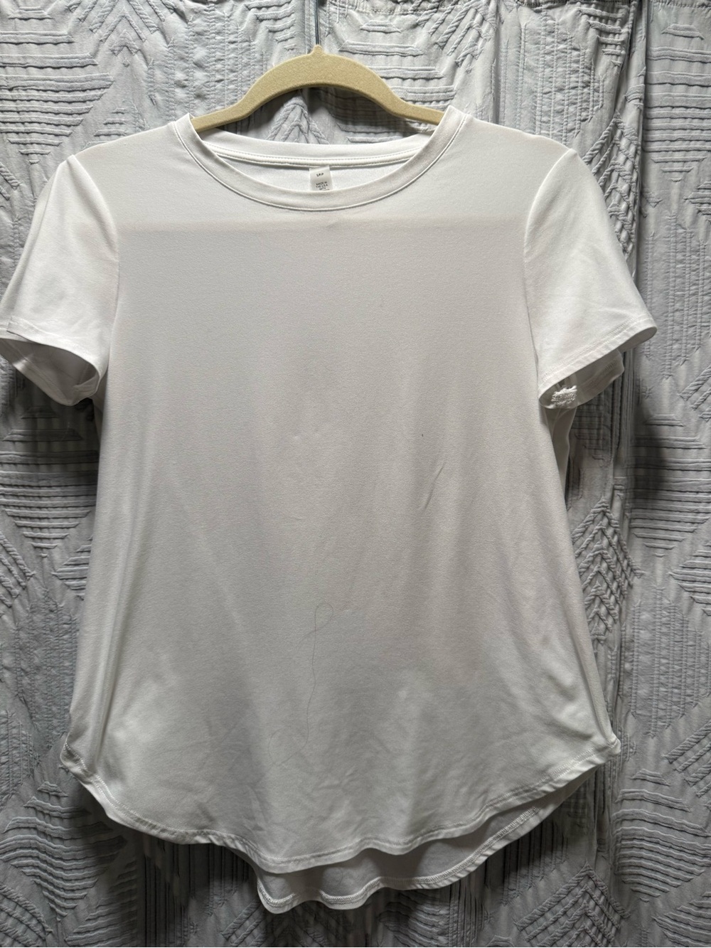 Beyond Yoga Women's White featherweight on the down low Short Sleeve Tee - Picture 4 of 7